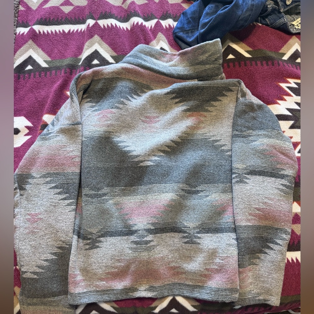 Gray and Pink Blue B Collection Jacket